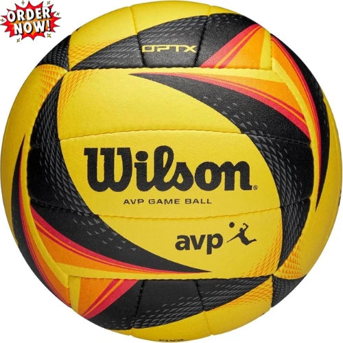 Wilson AVP OPTX Official Beach Volleyball Tour Match Game Ball - Black/Yellow 🏐