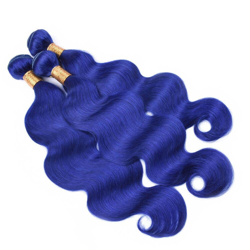 10A Grade Blue Body Wave BUNDLES with CLOSURES & FRONTALS