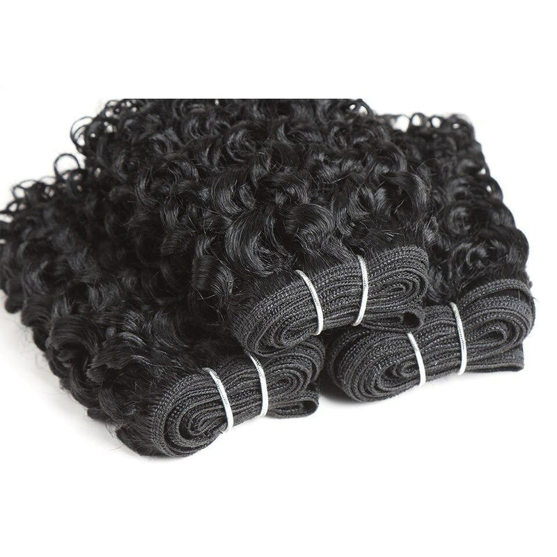 Super Double Drawn 12A Grade Jerry Curl BUNDLES with CLOSURES & FRONTA