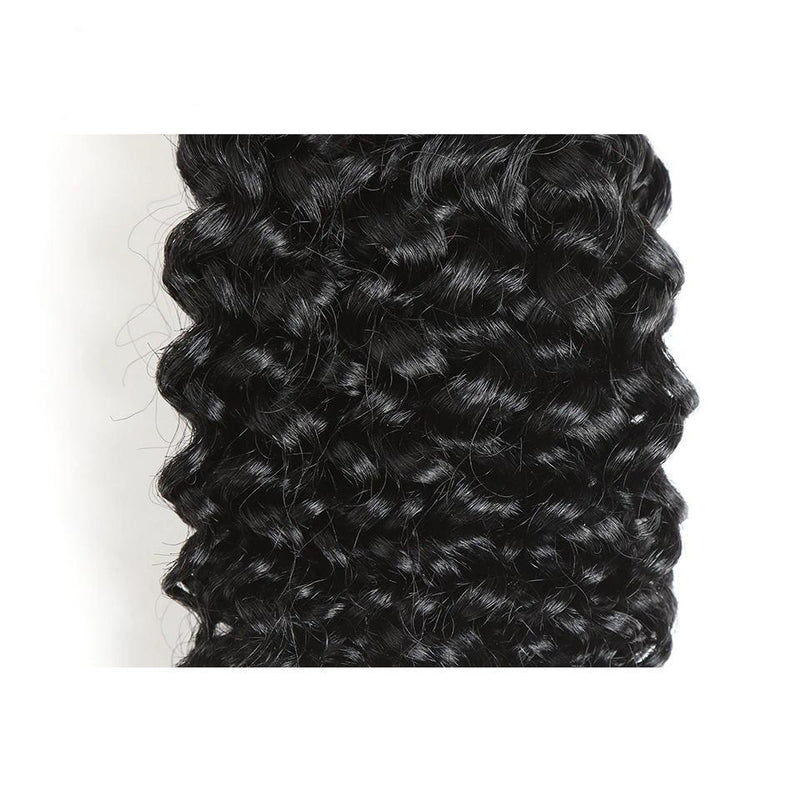 Super Double Drawn 12A Grade Jerry Curl BUNDLES with CLOSURES & FRONTA