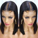 180% Density Straight 4x4 Short Bob 13x4 Lace Front Human Hair Wig