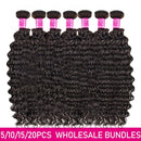 Wholesale Peruvian Deep Wave 5/6/10/12 Bundles 10A Grade Human Hair Bu